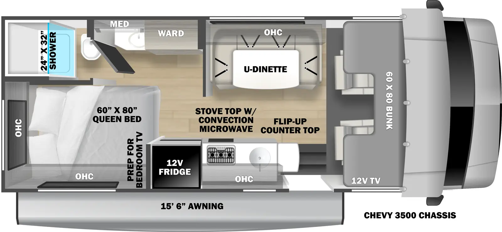 Sunseeker Le 2350LE Floorplan